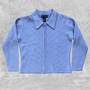 Herman Geist Vtg 100% Wool Full Zip Cardigan Sweater Women’s **PETITE**Size (PM)